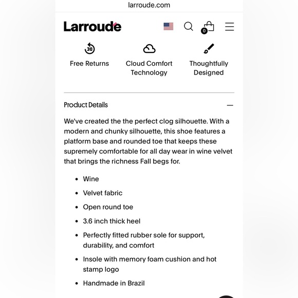 Larroude Miso deepsea velvet clogs - size 8 never worn! - Picture 11 of 13